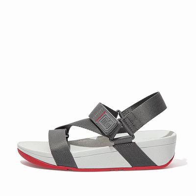 Fitflop Surfa Woven-Logo Z-Strap - Sandalen Damen - Grau (MDS346029)